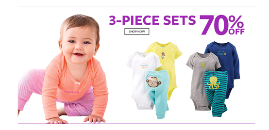 Carters：女宝宝精选服饰等低至3折+满额外8折-图片2