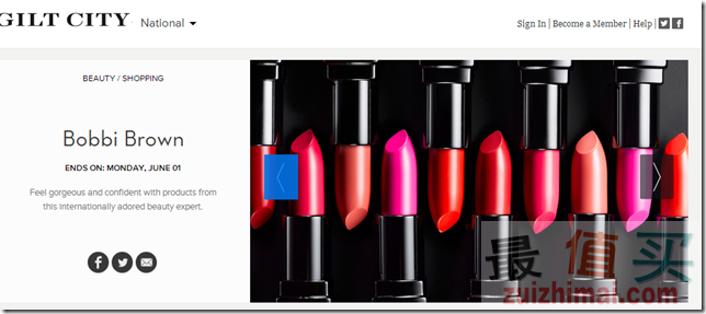 gilt city bobbi brown芭比波朗满$80减$30优惠券