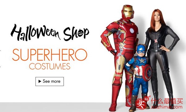 Amazon美国亚马逊现有 Halloween shop 万圣节可爱服饰专场 低至五折起