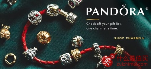 Ruelala官网12月优惠  精选PANDORA潘多拉饰品低至五折特卖 满$100免美国运费