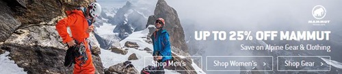 Backcountry户外运动官网12月优惠  现有Mammut 猛犸象户外服饰、装备等享25%OFF