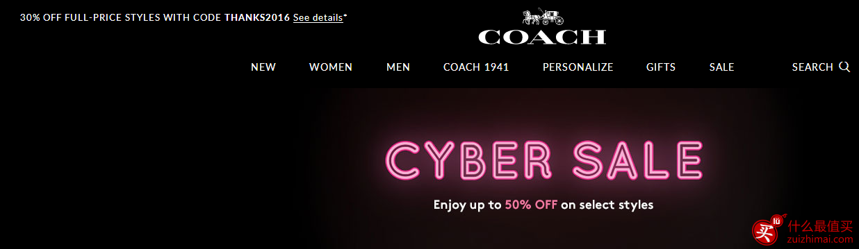 Coach美国官网网络星期一优惠码 包鞋服饰等低至5折热卖+全场正价产品7折-图片1