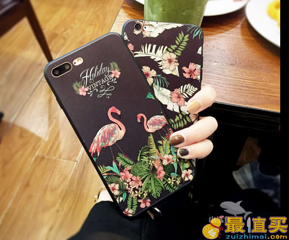 火烈鸟带挂绳iPhone6~8p手机壳 20元优惠券 券后仅需5.5包邮-图片2