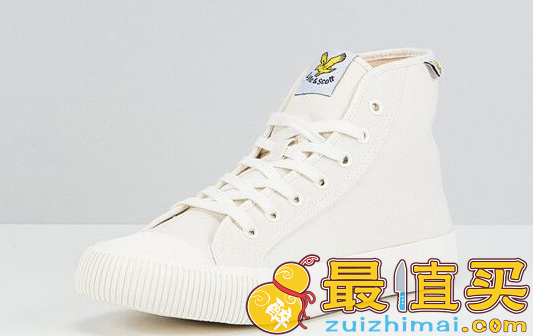 限UK7码！Lyle & Scott苏格兰金鹰 Luggie 男士高帮帆布鞋 Prime会员凑单到手新低￥154.65-图片2