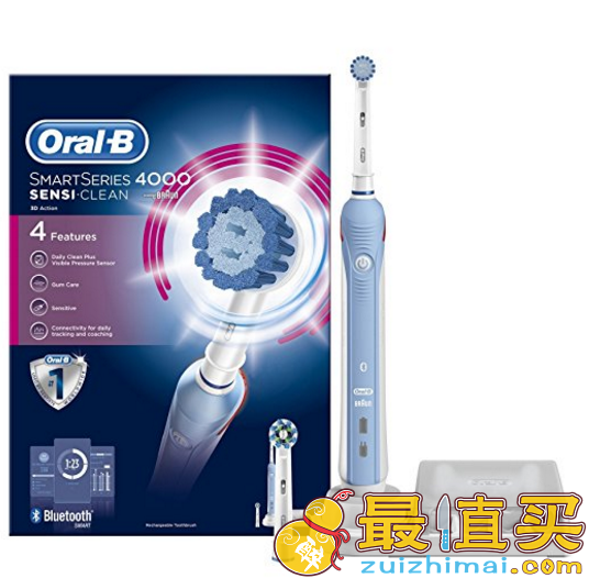 Oral-B欧乐-B Smart Series 4000蓝牙版3D电动牙刷 prime会员到手￥332.7