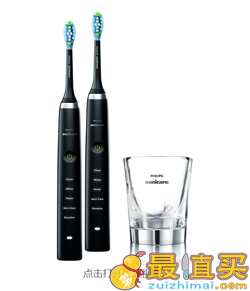 PHILIPS飞利浦 Diamond钻石电动牙刷第三代】 2只装，亚马逊海外购德国馆特价至1098.17元，prime会员含税到手1229 元，折合单只仅需615元！