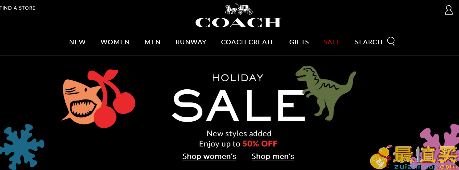 coach美国官网优惠码2017 年终5折大促