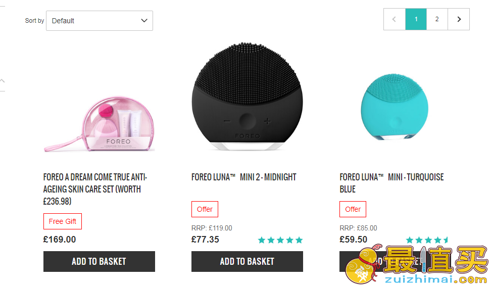 LUNA MINI 优惠码FOREO LUNA mini 1代洁面仪湖蓝色额外85折£47.6	另有mini 2等直接6折+包直邮