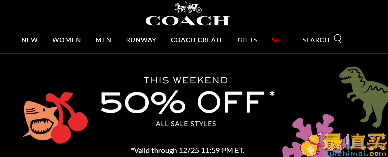 加拿大coach圣诞节优惠码2017 5折