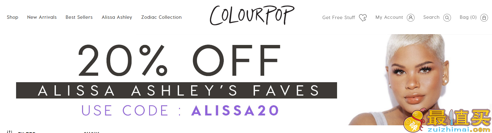 colourpop折扣码20 部分产品8折