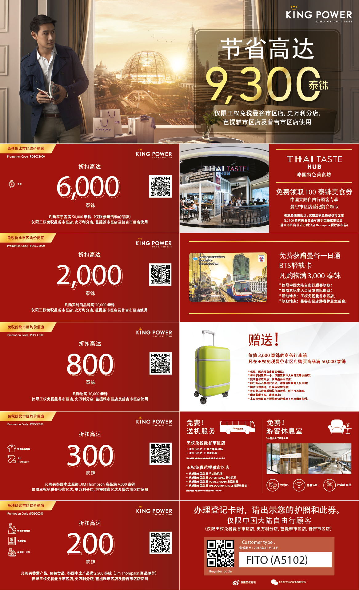 2018王权免税店优惠券 泰国王权免税店优惠券2018 八折优惠券+退税攻略+什么值得买-最高优惠9300泰铢-图片1