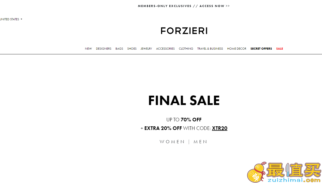 FORZIERI优惠码2018-FORZIERI 官网全场正价商品享优惠低至7.5折