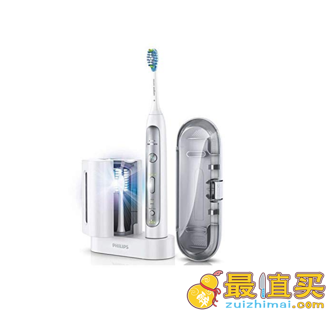 限时5折￥499 Philips声波电动牙刷套盒 送消毒器 超值史低