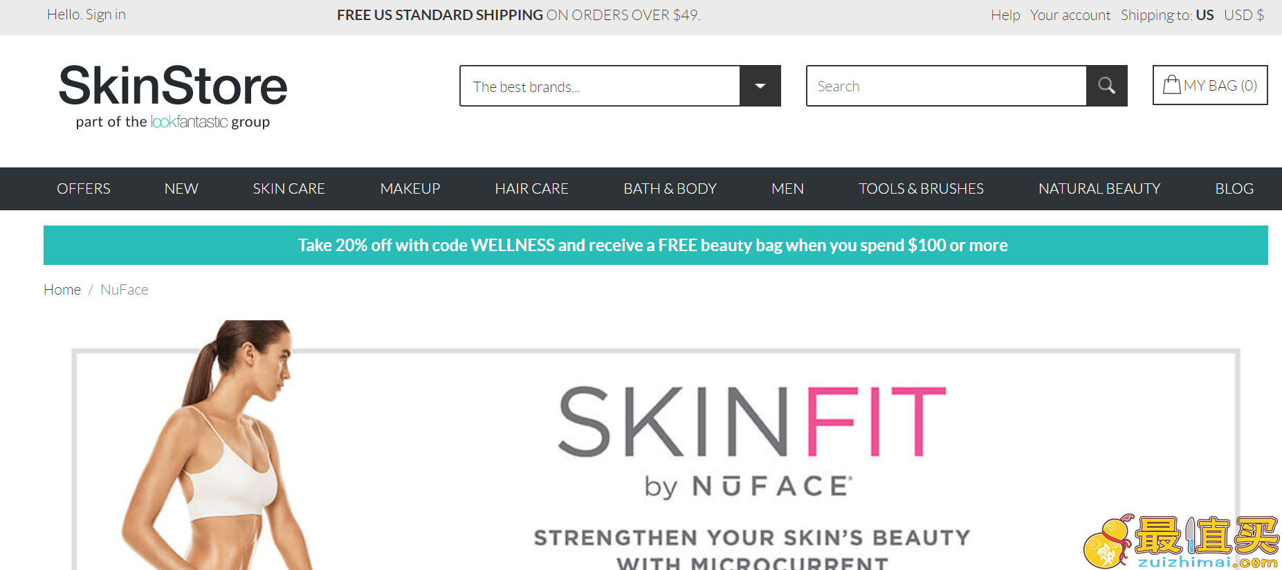 Skinstore优惠码2018-精选Nuface美容仪热卖 收Trinity套装 7.4折 + 免税