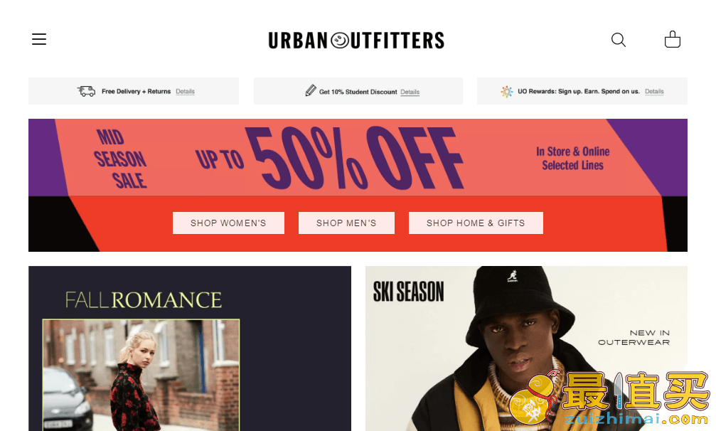 Urban Outfitters折扣码2018 英国站折扣区低至5折促销 收Adidas、Fila、Champion男女美衣美鞋