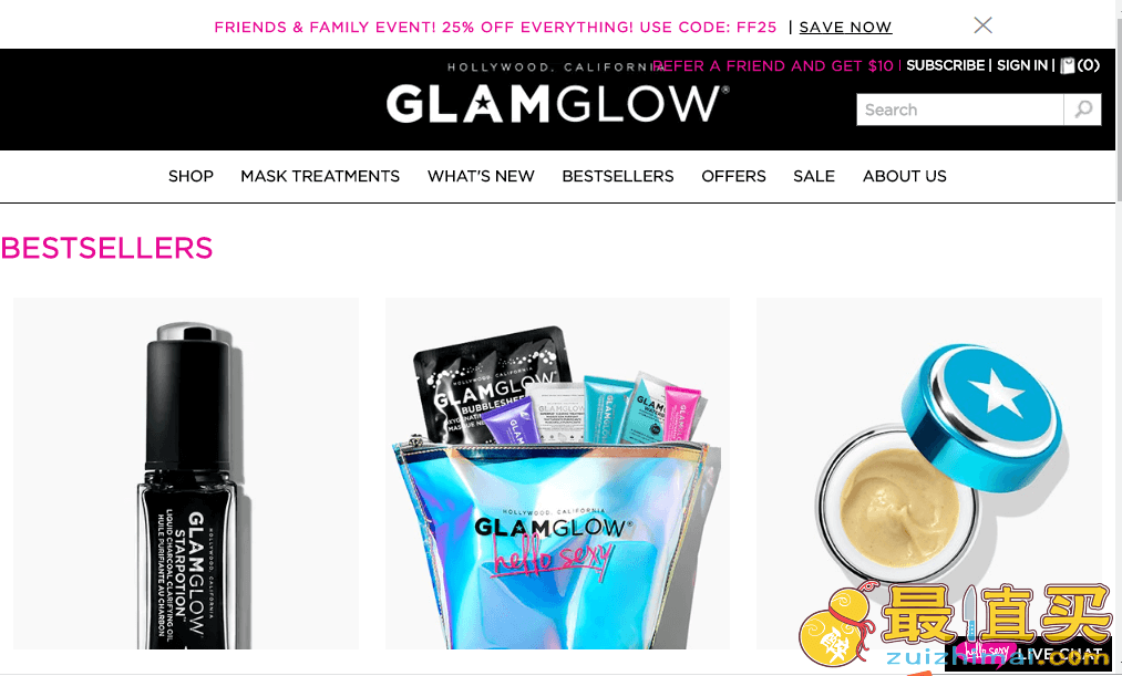 Glam Glow优惠码2018 官网全场护肤美妆75折促销美国免邮