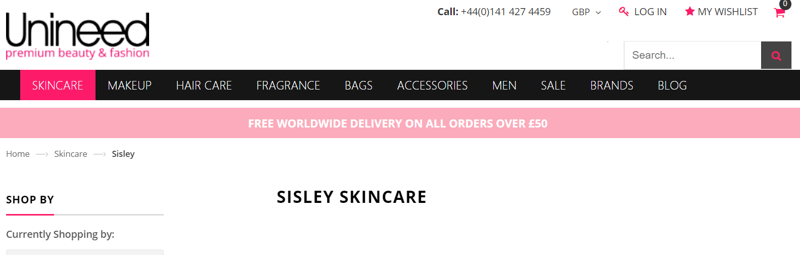 unineed优惠码2018 Sisley 全场护肤热卖 $169收全能乳 美国定价6.7折