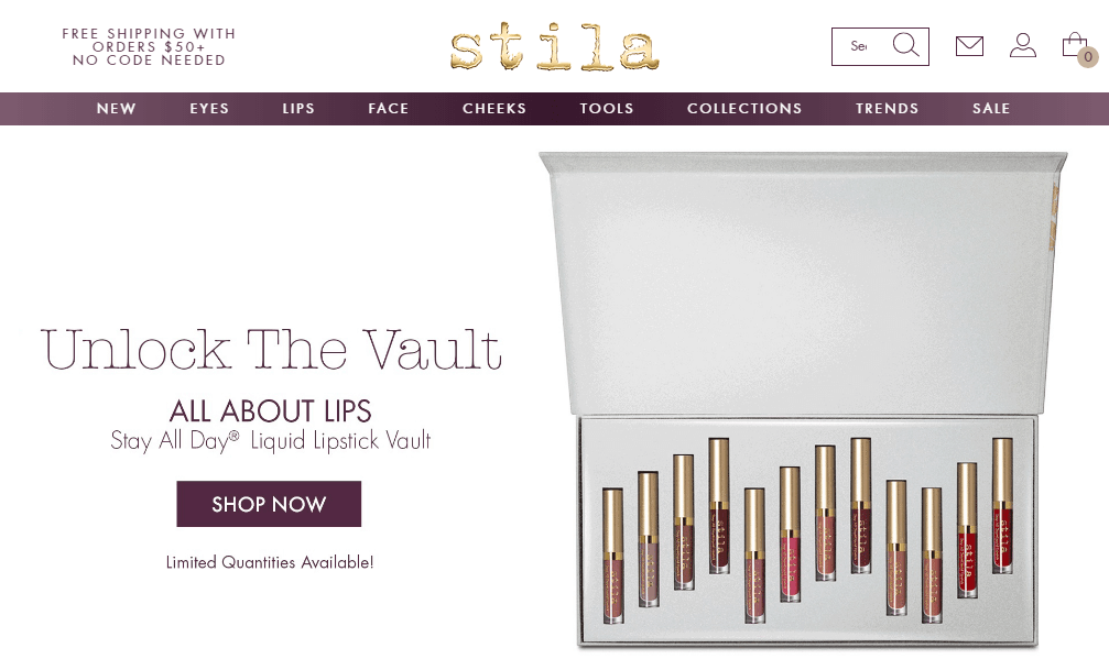 Stila Cosmetics美国官网优惠码2018 全场美妆额外5折促销套装也参加