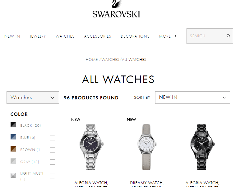 Swarovski施华洛世奇优惠码2018 精选腕表9折促销满额免邮