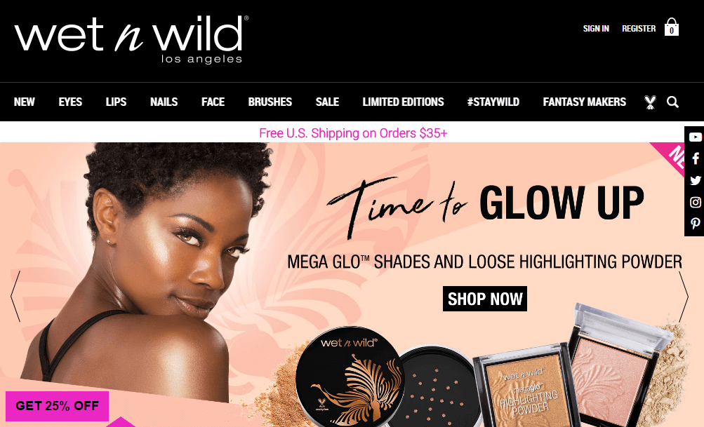 Wet n Wild 湿又野优惠码2018 全场彩妆6折促销满额免邮