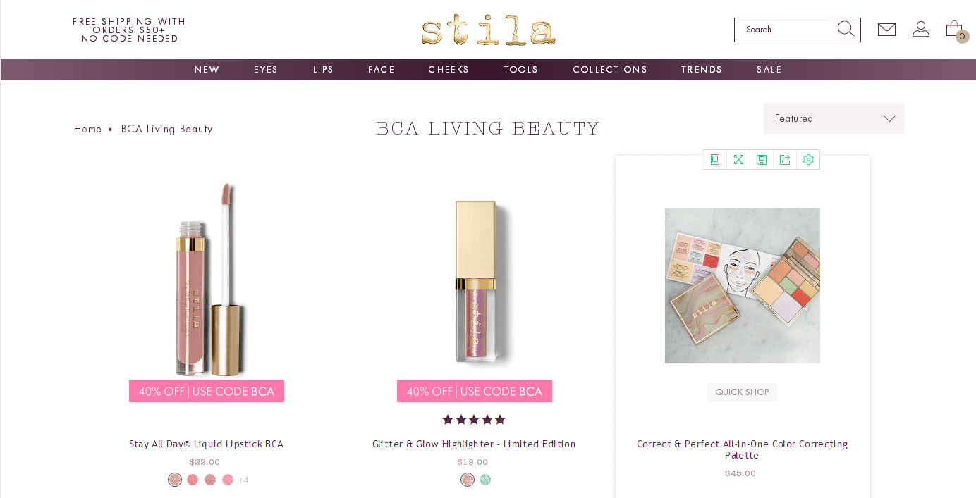 Stila Cosmetics优惠码2018 精选美妆6折促销满送mini眼线笔