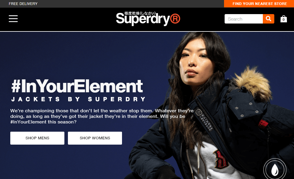 Superdry优惠码2018 双十一全场男女服饰7.5折促销美国免邮
