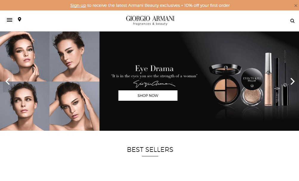 Giorgio Armani Beauty阿玛尼优惠码2018 双十一无门槛85折促销满0送唇釉4件套-图片1