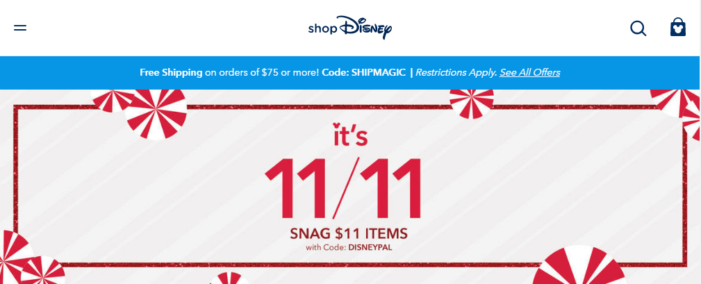 shopDisney优惠码2018 精选商品一律促销满额免邮