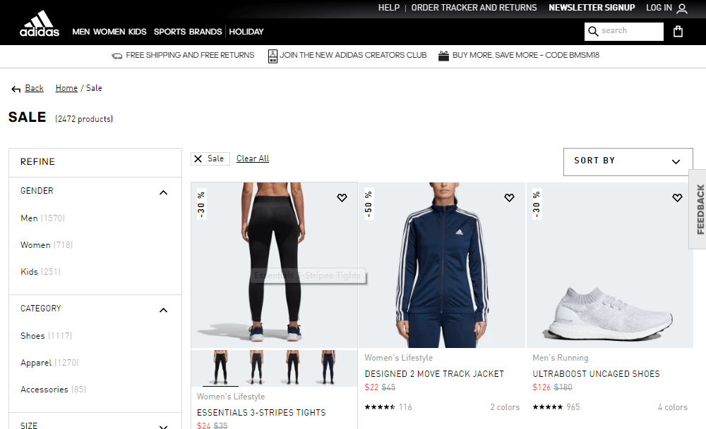 Adidas优惠码2018 黑五预热全场服饰鞋包额外7折促销折扣区也参加