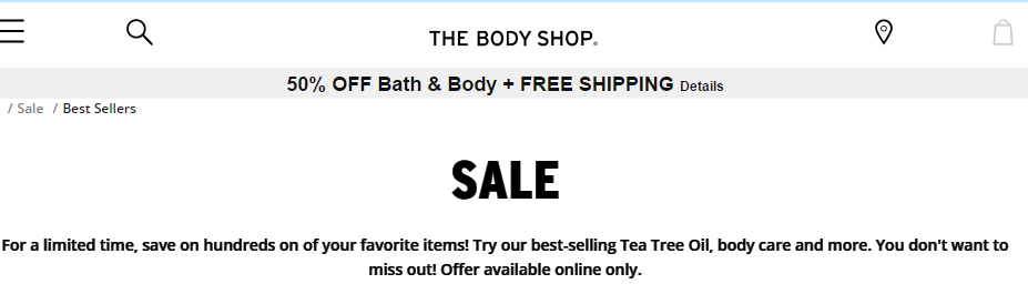 The Body Shop优惠码2018 精选产品低至5折闪促美国免邮