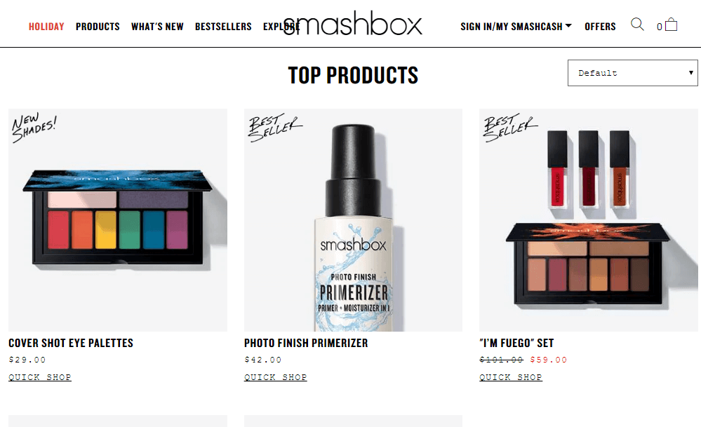 Smashbox优惠码2018 黑五预热满额外75折促销美国免邮