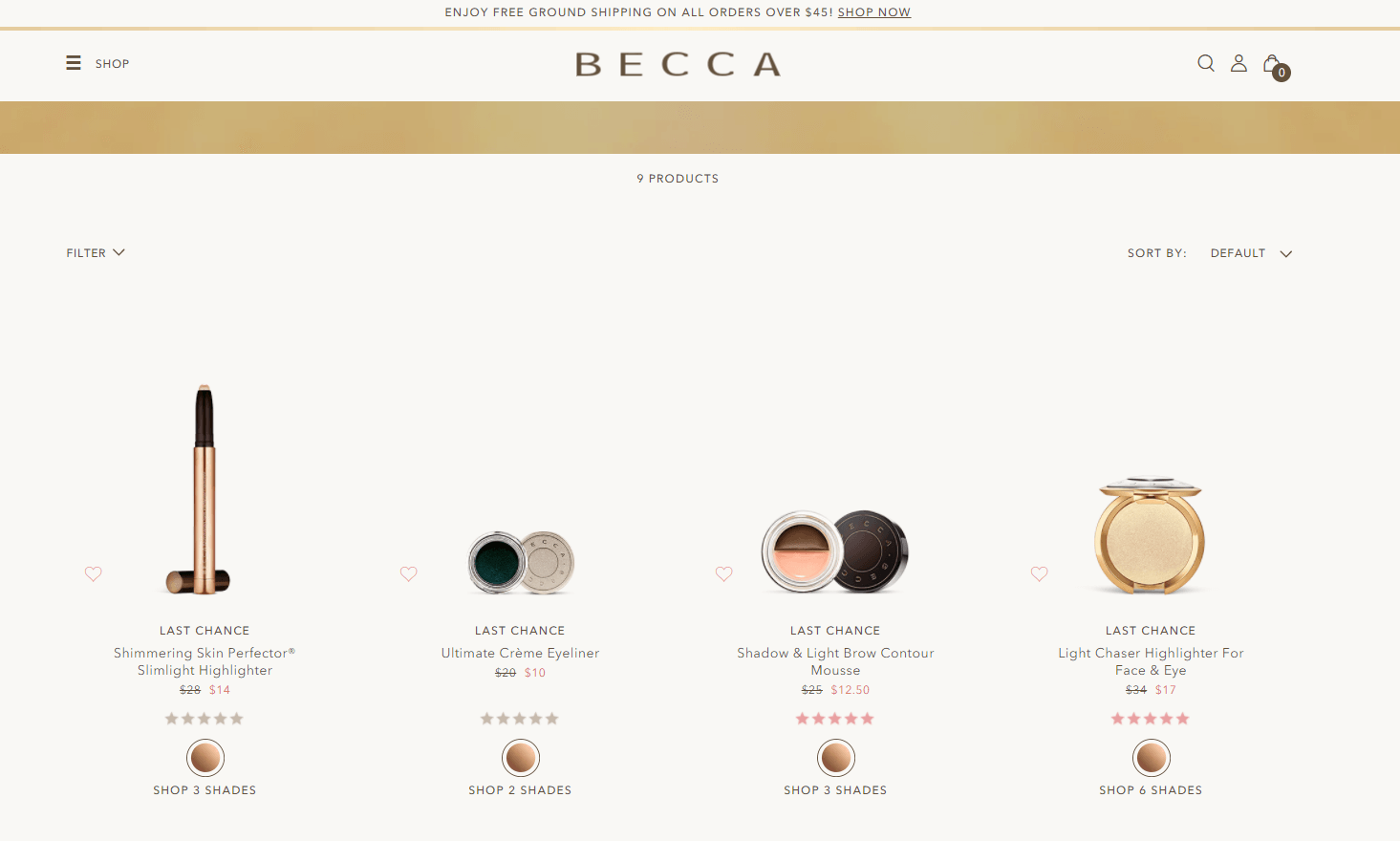 BECCA优惠码2018 黑五精选商品5折促销满额免邮