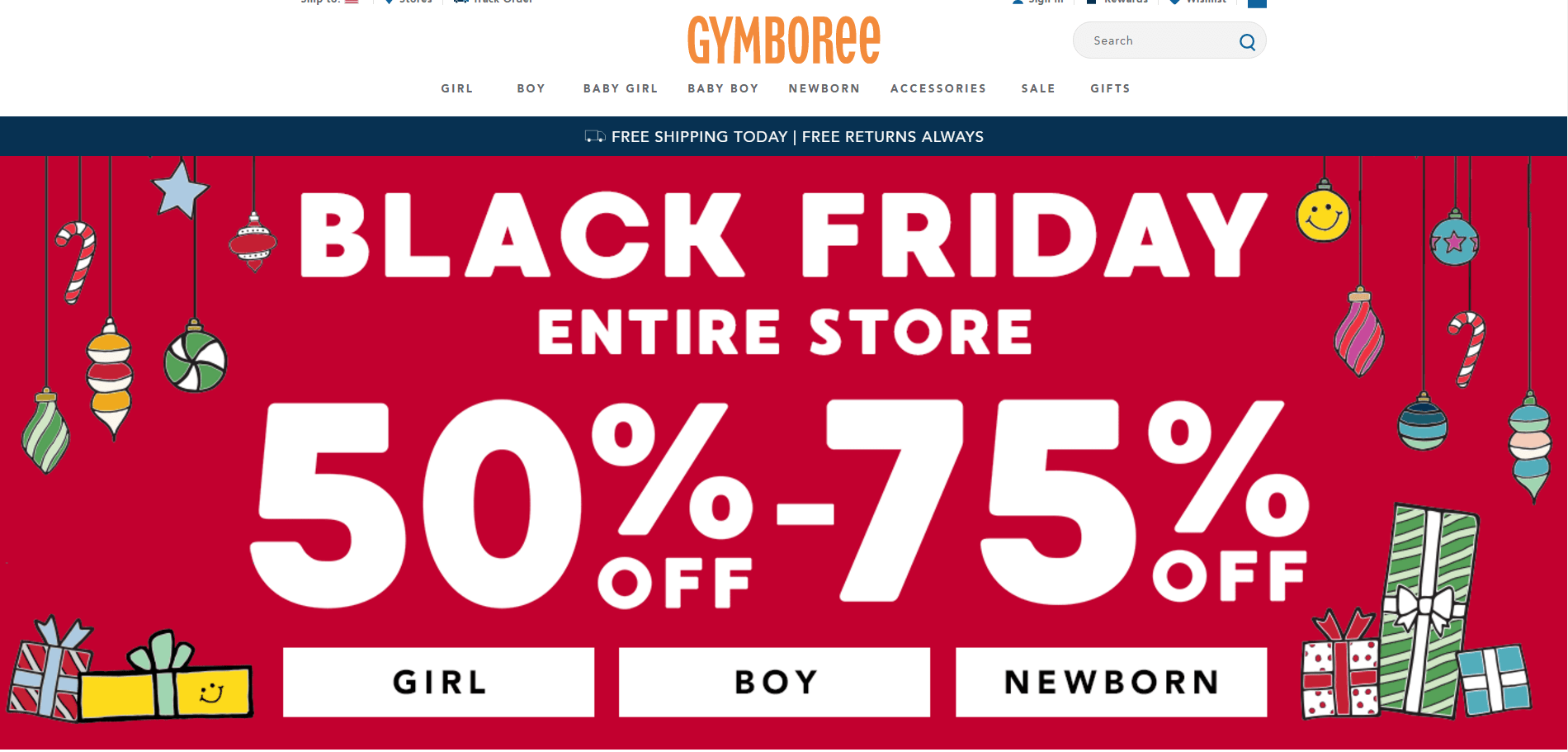 Gymboree金宝贝优惠码2018 黑五全场童装低至2.5折-5折促销+美国免邮另有折扣区额外7折