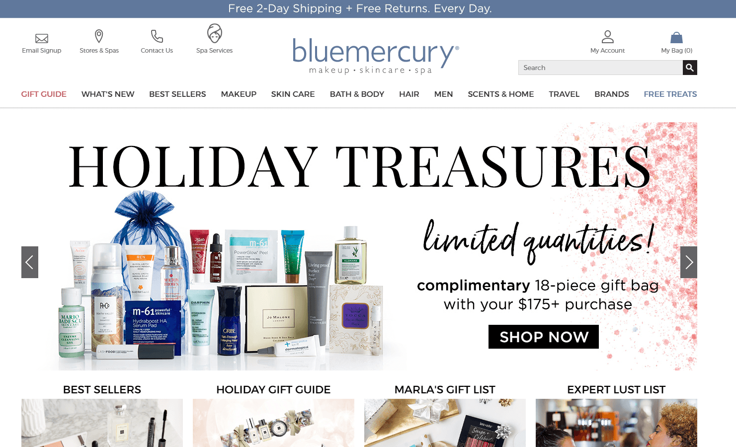 Bluemercury优惠码2018 黑五精选美妆护肤满5享8.5折+送好礼美国免邮