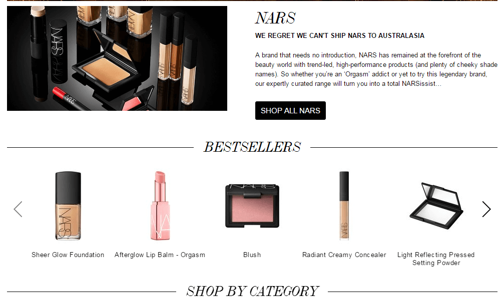 Cult Beauty折扣码2018 NARS多款商品解禁直邮中国+退税17%新人还可再叠加85折