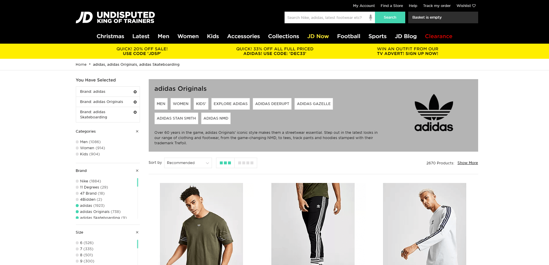JD Sports折扣码2018 现有精选Adidas正价商品67折促销满额免邮