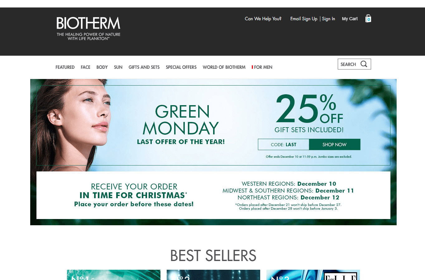 Biotherm碧欧泉优惠码2018 全场护肤额外75折促销限时一天