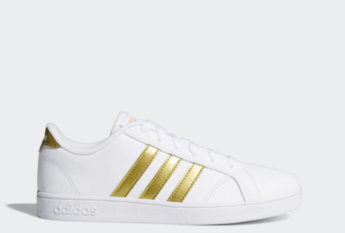 ebay优惠码2026 Adidas旗舰店Adidas Baseline 金尾大童鞋白鞋5折$25 转运到手约255元