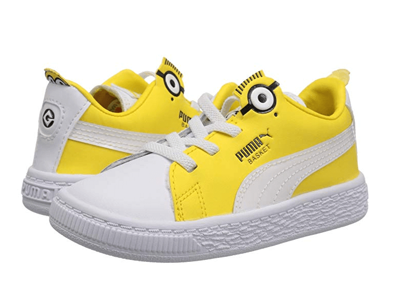 亚马逊海外购优惠码2026 限US5码！PUMA彪马 Minions Basket 小黄人卡通小童拼色休闲板鞋prime会员免邮到手约￥157.57