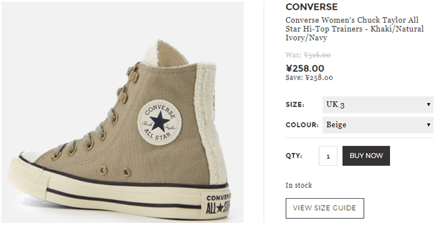 All Sole折扣码2026 Converse匡威All Star Hi-Top高帮帆布鞋5折¥258 两双包直邮国内 支持支付宝-图片2