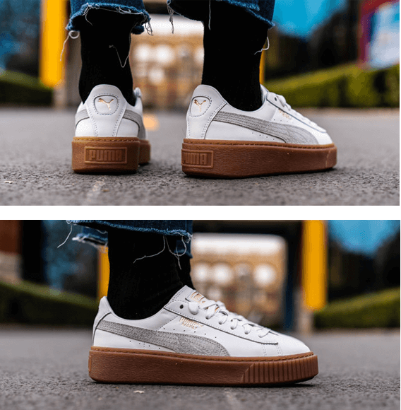 亚马逊海外购优惠码2026 限10码！PUMA彪马Basket Platform Euphoria Gum女款休闲运动鞋白色Prime会员到手￥167.41-图片1