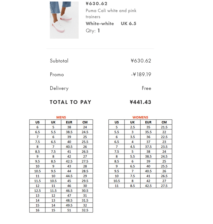 Asos亚太官网优惠码2026 PUMA X Cali 联名草莓味色的休闲鞋7折免费直邮到手¥441.43，明星同款-图片3