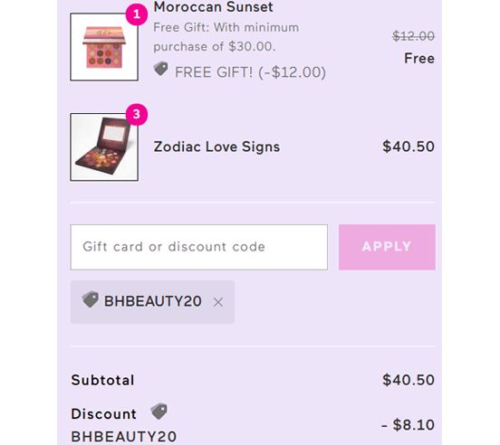 BH Cosmetics优惠码2026 Zodiac Love Signs爱心眼影盘折后.8约75元-图片2