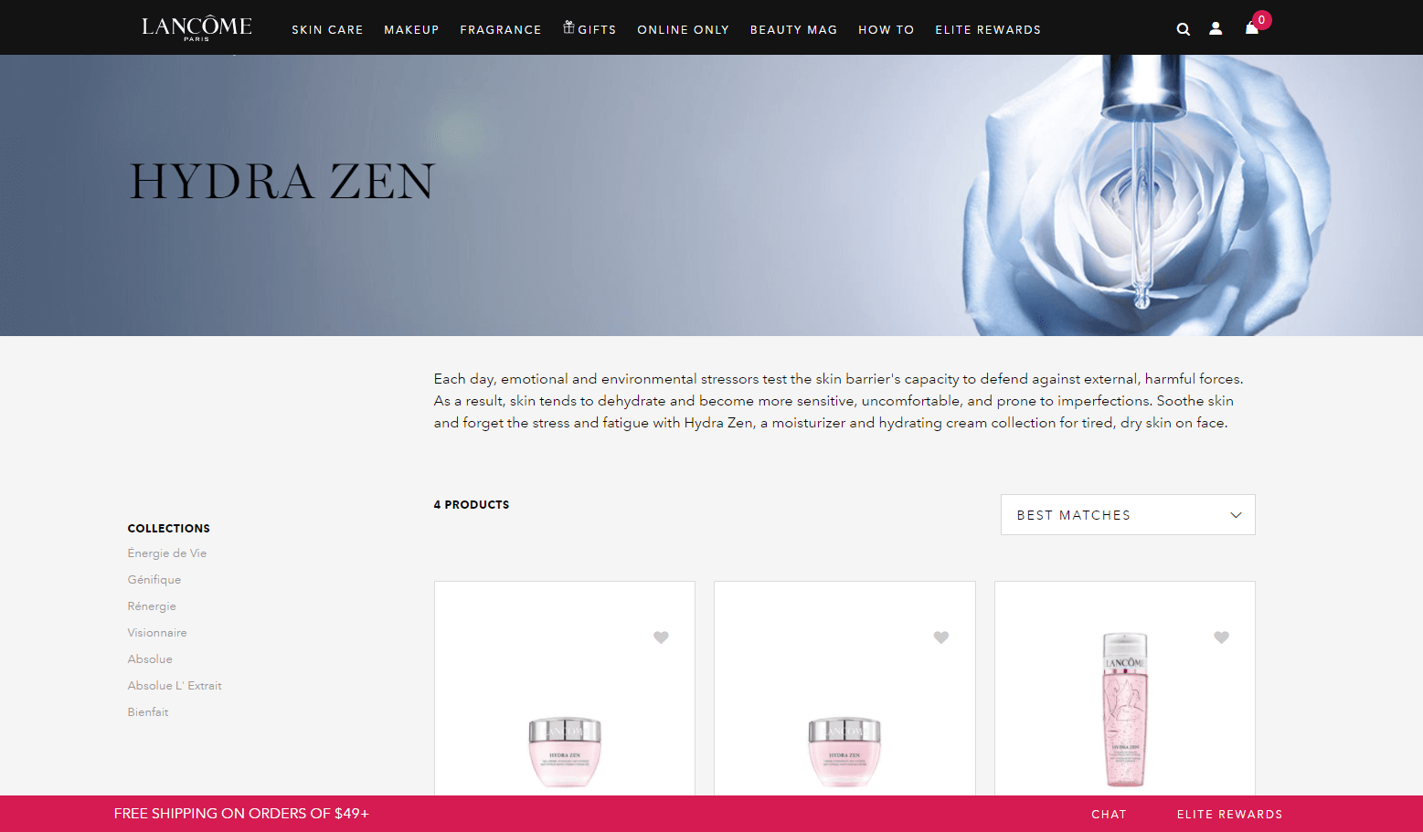 Lancôme优惠码2026 水份缘系列热卖8.5折+送10件小样