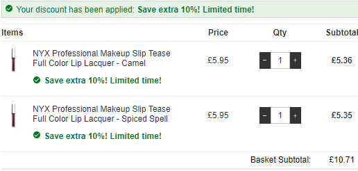 Lookfantastic折扣码2026 Camel/Spiced Spell有货！NYX 轻质漆光唇釉折后价£5.35（直邮到手约48元）支持支付宝付款-图片2