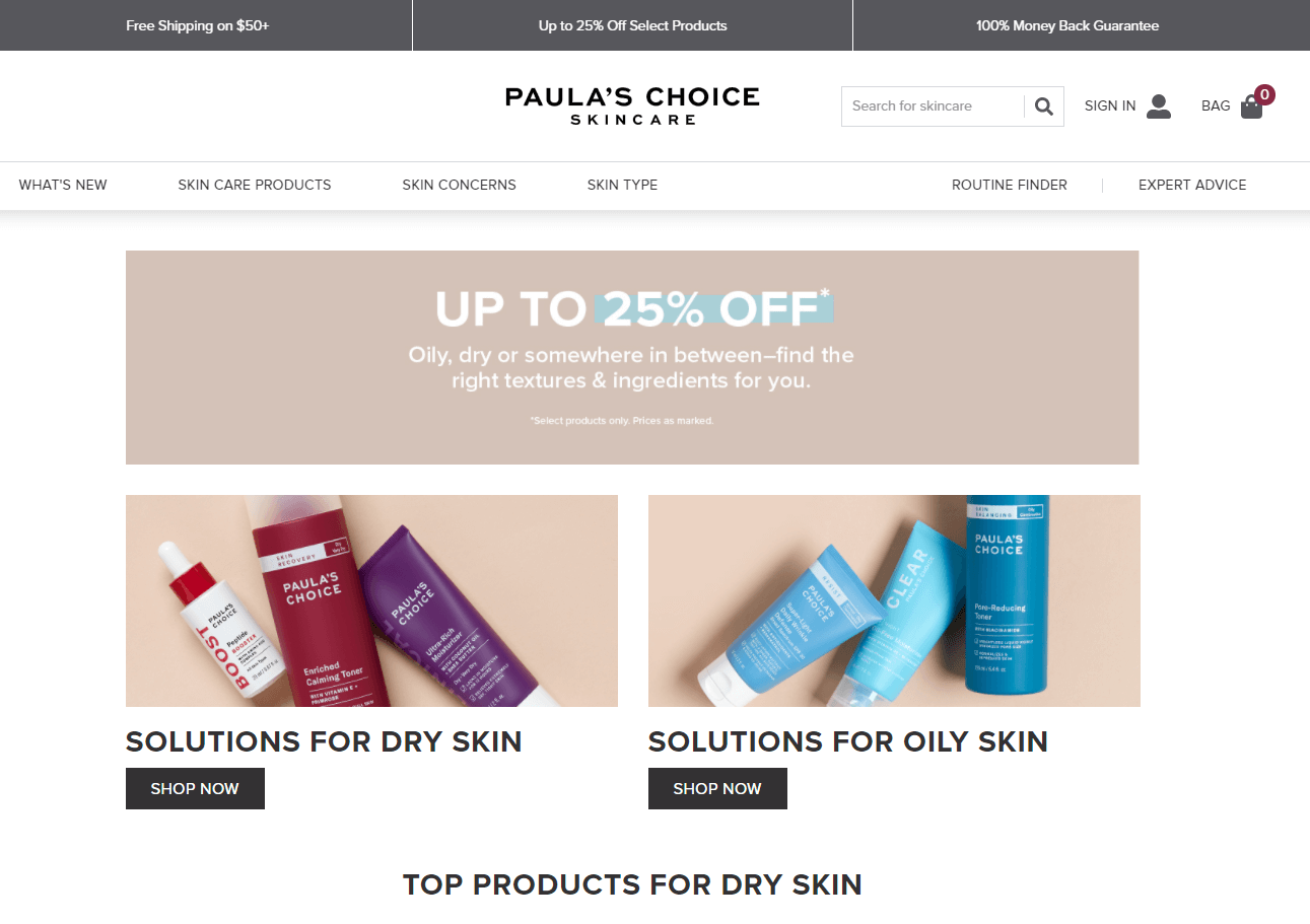 Paula's Choice优惠码2026 宝拉珍选官网精选护肤低至7.5折促销满额免邮