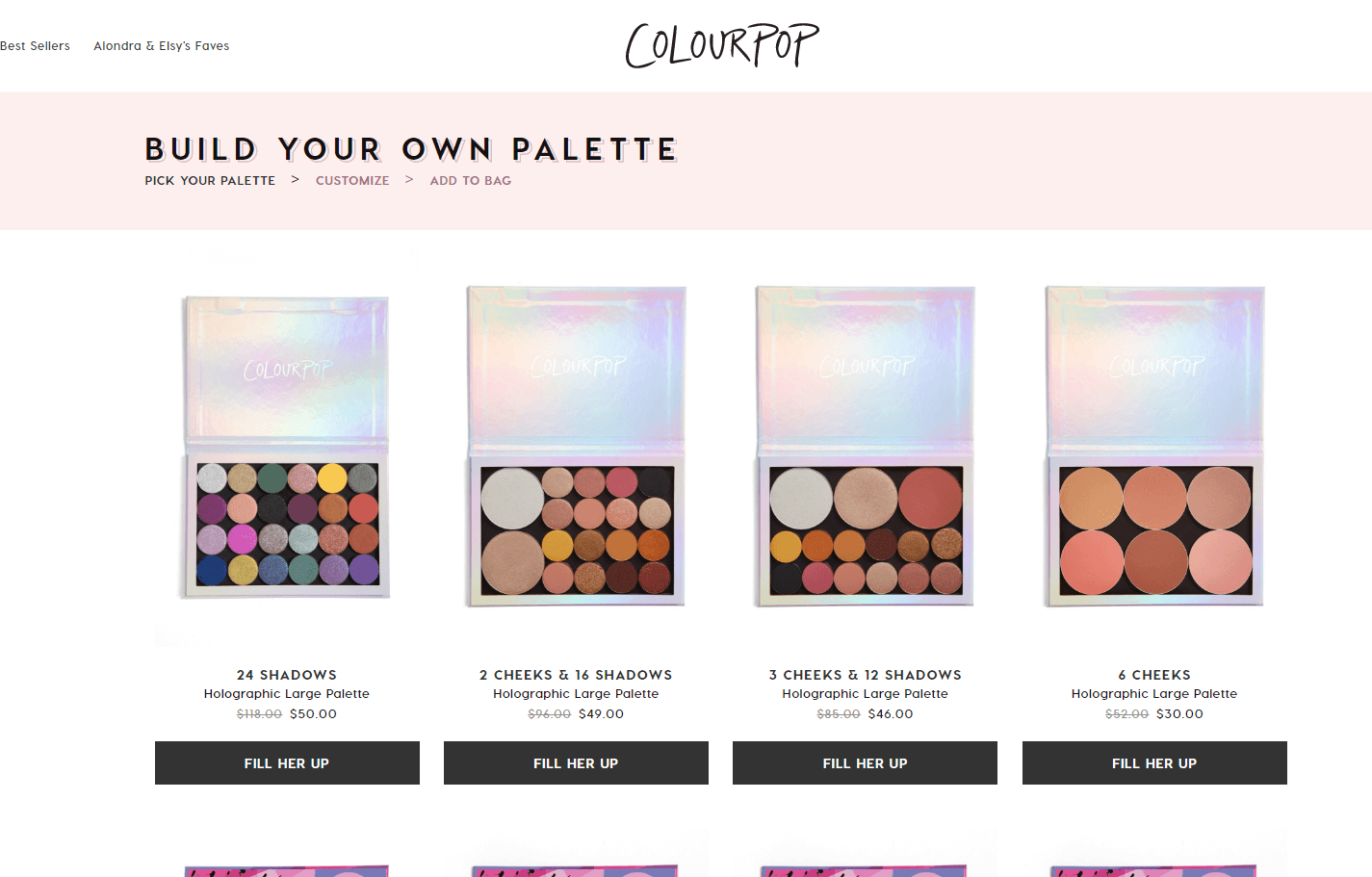 Colourpop优惠码2026 卡拉泡泡美国官网DIY眼影腮红盘低至5折促销满额免邮