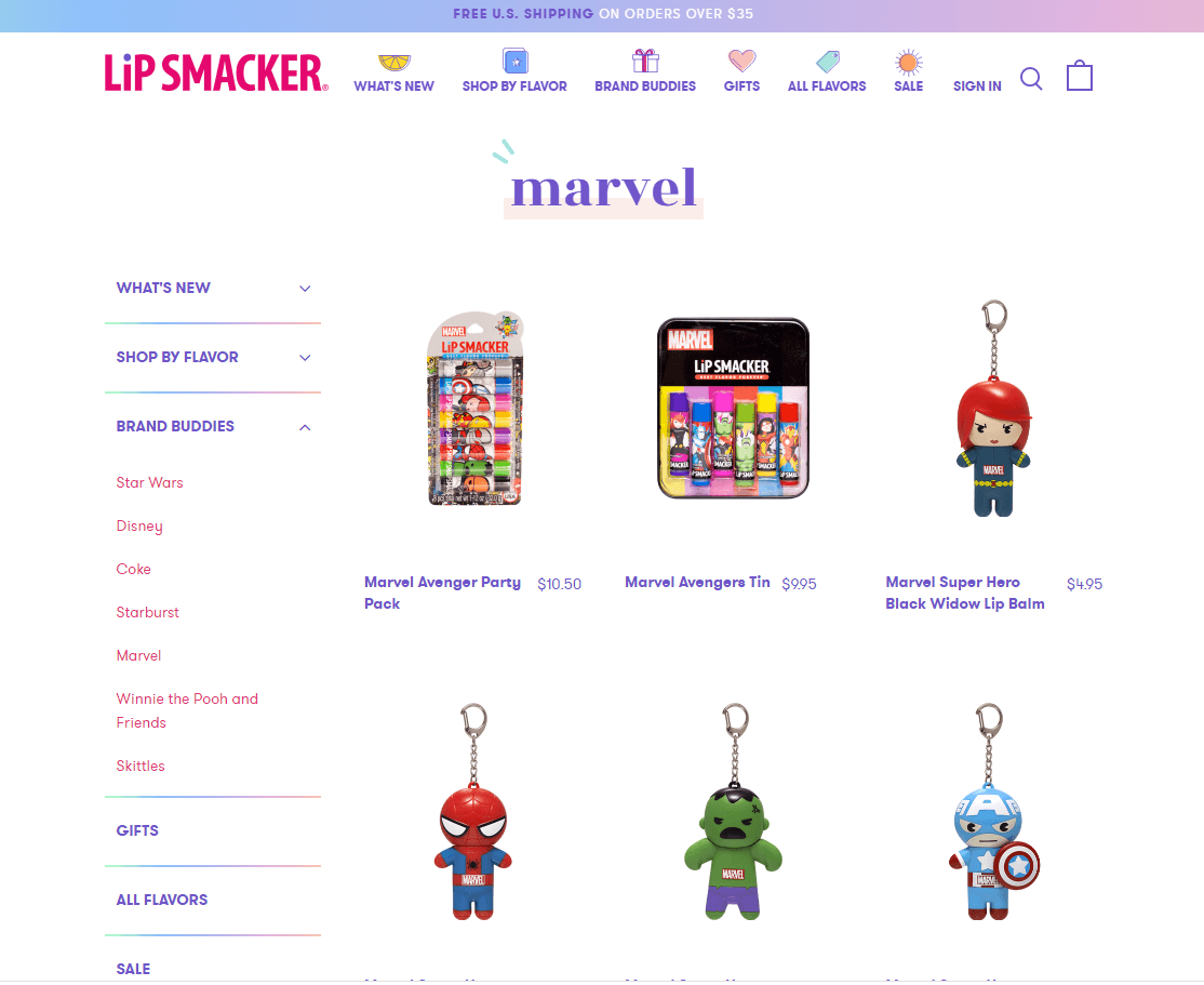 Lip Smacker优惠码2026 现有精选Marvel系列7折促销满额免邮-图片1