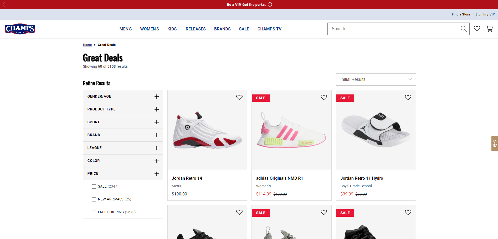 Champs Sports优惠码2026 精选adidas Nike等男女运动鞋无门槛8折促销满额免邮