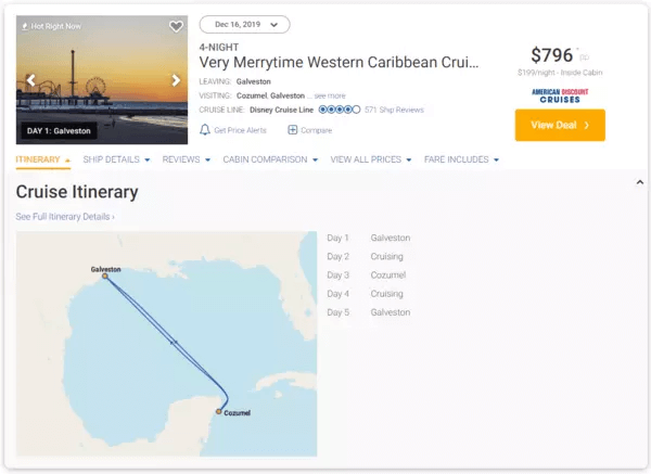 CruiseCritic优惠码2026 迪士尼游轮5天西加勒比行程 停靠科苏梅尔岛 6起 搭乘 Disney Wonder 号游轮